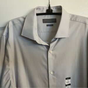 Perry Ellis Men's Light Gray Dress Shirt